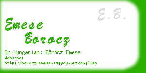 emese borocz business card